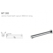 ECT Jamie Fixed Bath Spout 300mm long